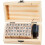 36 kleine Holzstempel mit Buchstaben des Alphabets 3