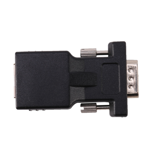 Extensor VGA macho a adaptador de cable de red LAN CAT5 CAT6 RJ45 2
