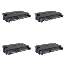 4X SATA 22P 7 + 15 Male to SATA 22Pin Female Convertor Adapter