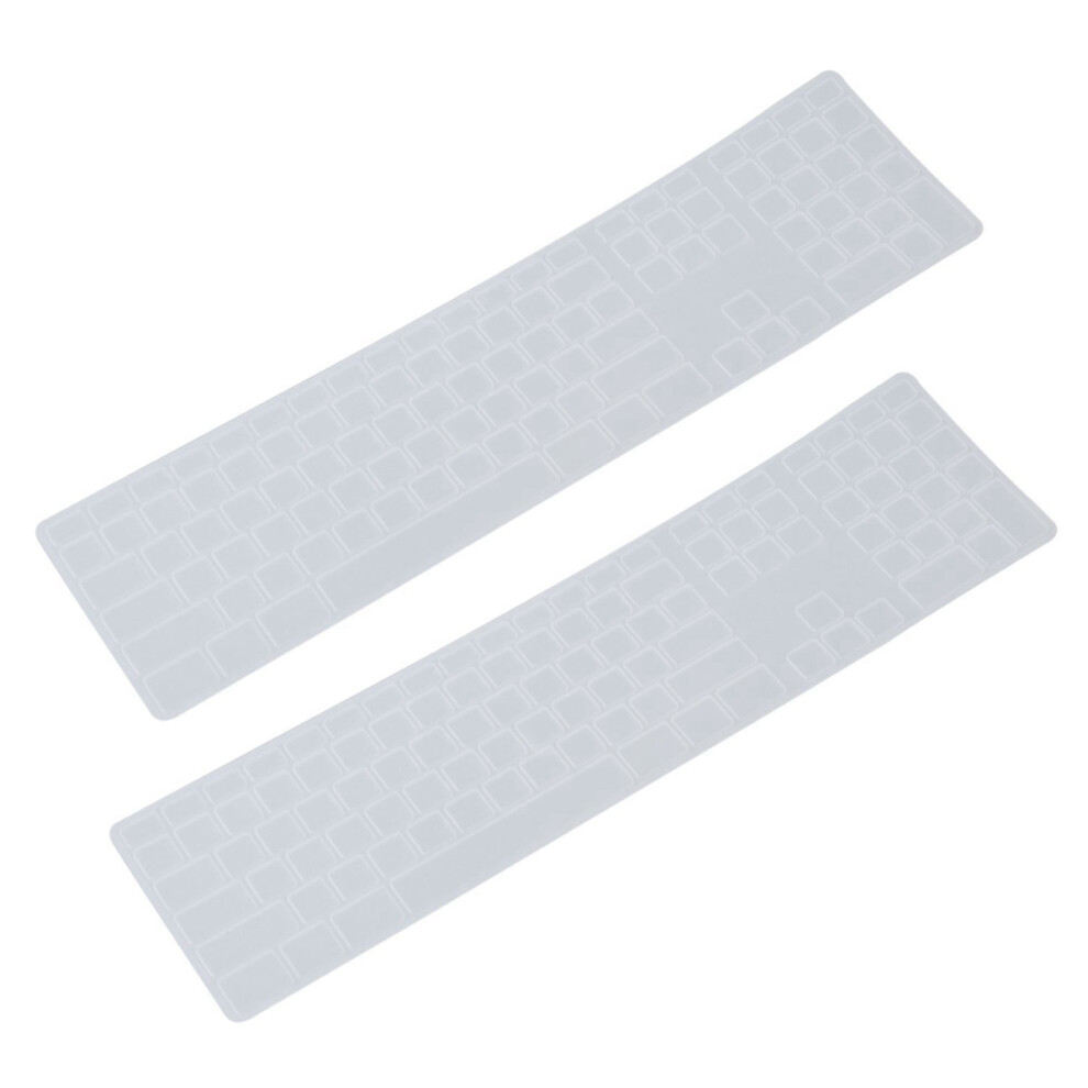 2X Silicone Thin Keyboard Skin Cover Protector With Numeric Keypad For Apple Imac Transparent 4712634947304