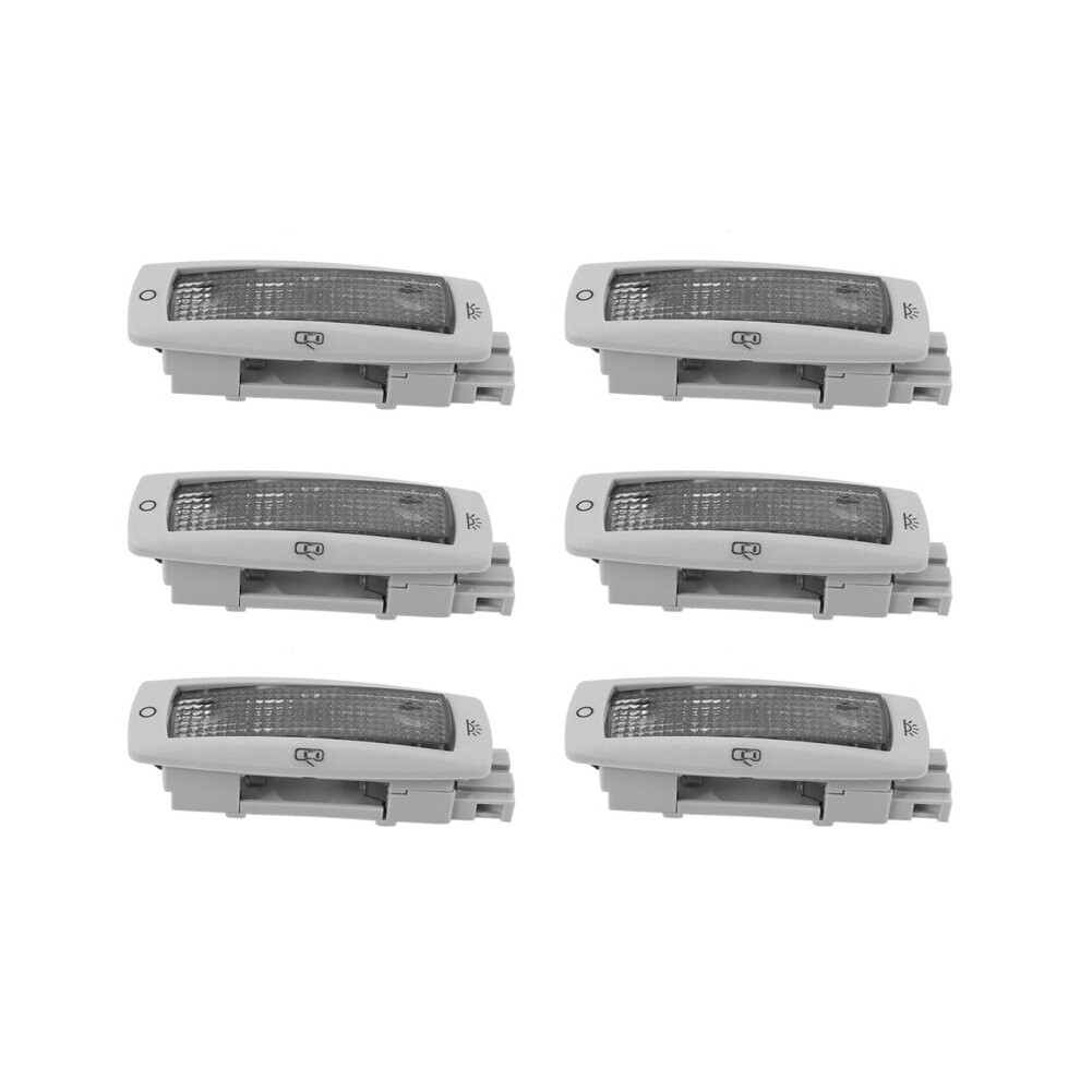 6X Car After Reading Map Dome 3B0947291 B For Volkswagen Golf Passat Tiguan Caddy Skoda Light/Gray 4714197731659