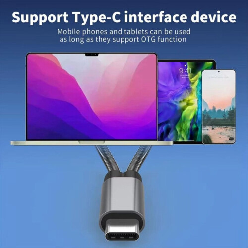 2-in-1 USB-C OTG -lataussovitinkaapeli iPadille Samsung A 2