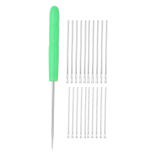 Kit per l'impianto di capelli per bambole, 0,6 mm/0,8 mm, tessuto a maglia verde per reimpianto di capelli