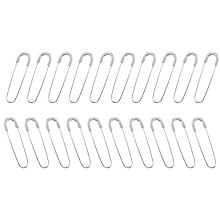 20Pcs Metal Safety Pins Clothing Pin For Clothing Waist-Silver