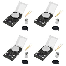4X Digital Milligram Scale 100G/0.001G,High Precision Mini Carat Jewelry Scale for Pocket Scale with Calibration Weight