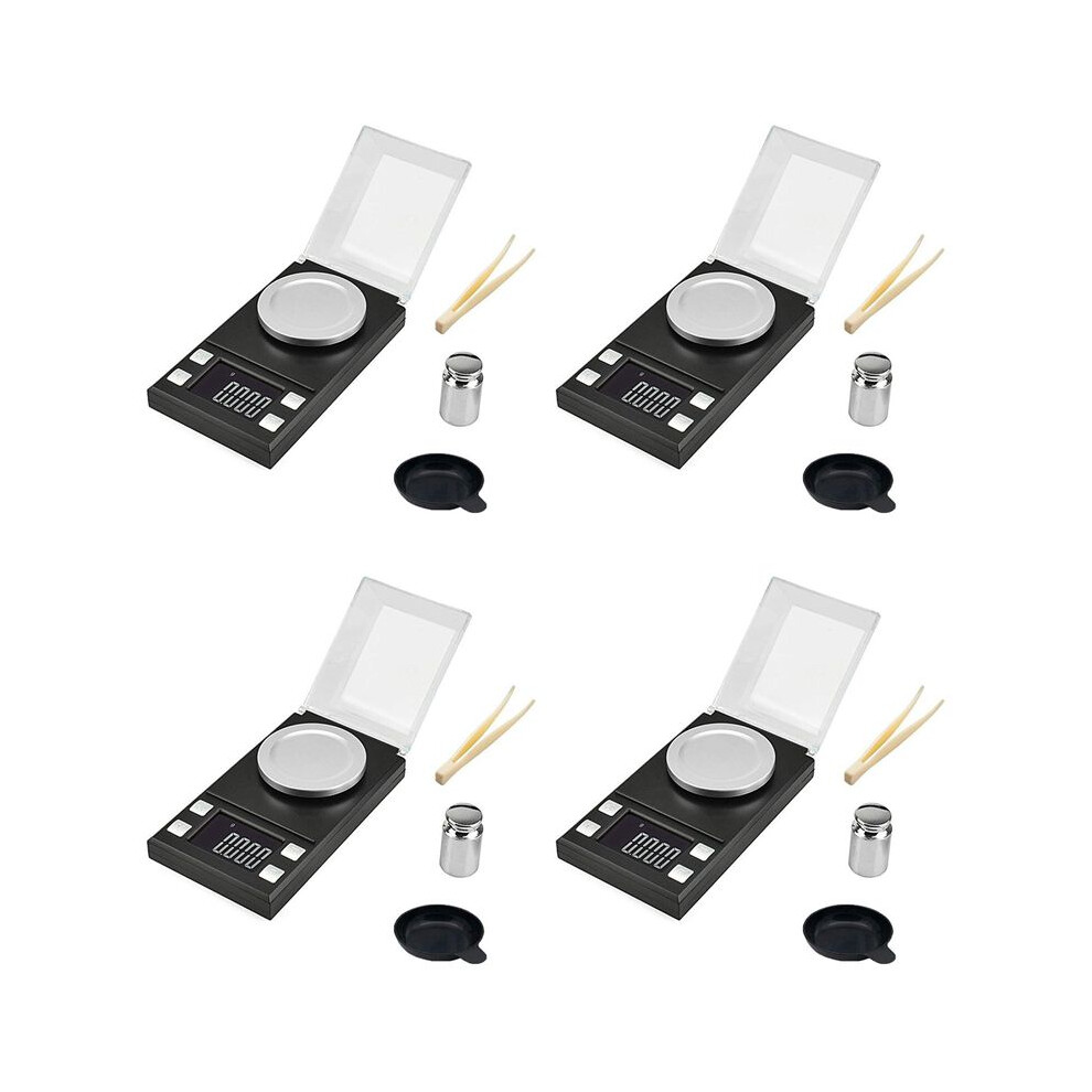 4X Digital Milligram Scale 100G/0.001G,High Precision Mini Carat Jewelry Scale For Pocket Scale With Calibration Weight 4713816356518