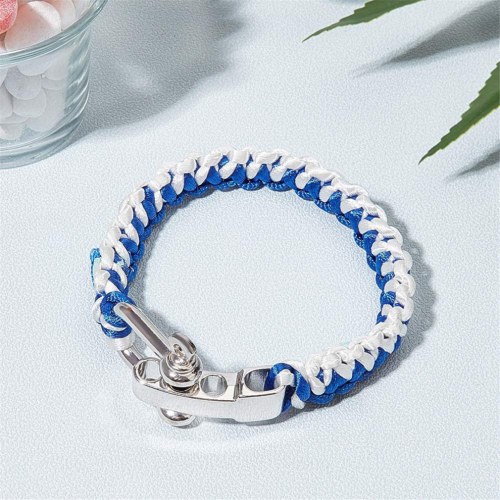 10 τεμάχια βραχιόλι Paracord με αγκράφα, κλιπ αγκράφα D, ασημί 2