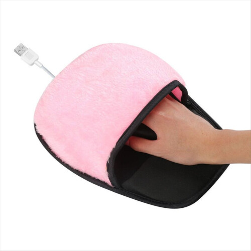 USB Heated Mouse Pad Typing Hand Heating Mouse Pad Black 2