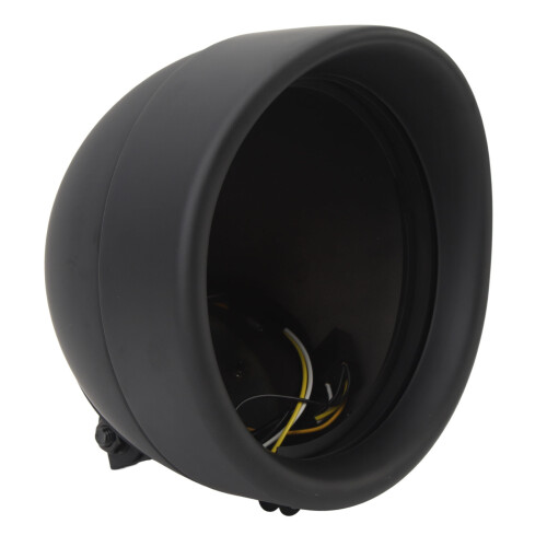 Capa de farol para motocicletas, suporte de farol de 5,75 polegadas compatível com lâmpadas halógenas H4 e LED, à prova d'água, com design 1
