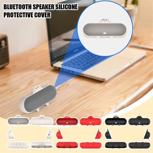 Bluetooth Speaker Silicone Protective Cover to Prevent Falling Red 1