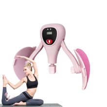 Thigh Muscle Trainer, Adjustable NonSlip Strengthener with Digital Display (12.99 x 10.04 Inches) Pink