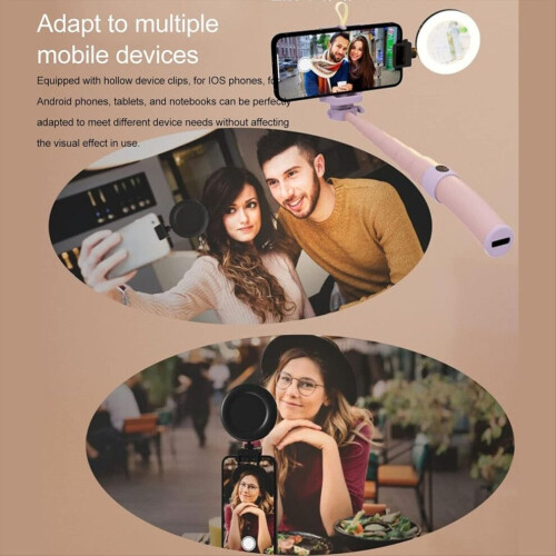 Oplaadbare, draagbare selfie-ringlamp met clip 1