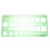 2X Green Plastic Circles Squares HeXagons Geometric Template Ruler 0-20cm 2