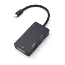 Adaptor Mini DisplayPort versatil, DisplayPort 1.2a la HDMI, DVI și VGA, convertește laptopul sau tableta într-un monitor cu ecran lat, pentru
