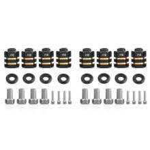 2X RC Brass Spacers Wheel Hex Hub Extenders for TRX4 TRX6 Wheels Extension Hex Drive Adapter(+10mm Thickness)