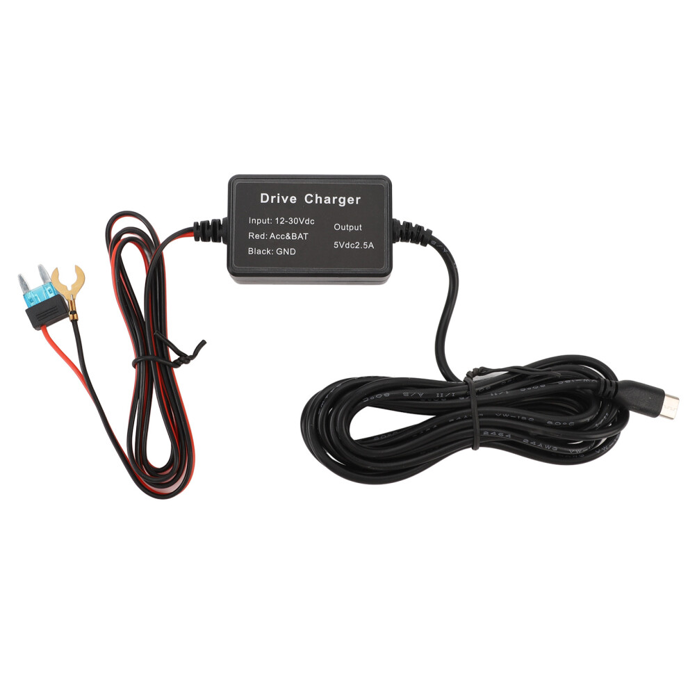 Hardwired Dash Cam Power Cord Voltage Transformation Parking Monitoring Easy Installation Intelligent Features Continuous Power Supply Long Cable 9139052032491