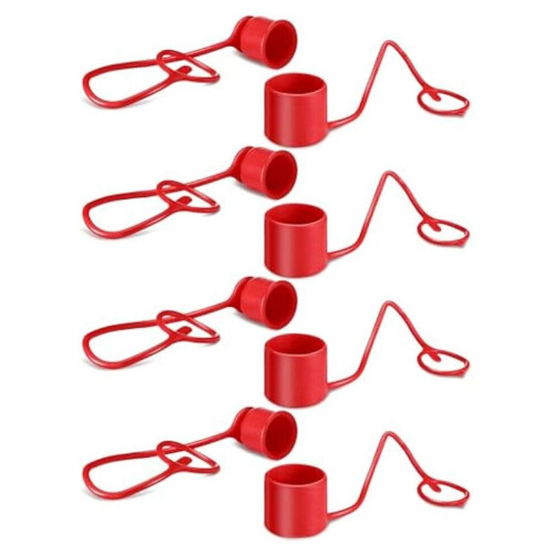 4Sets 1/2Inches Hydraulic Coupler Dust Cap & Plug Covers