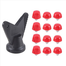 Lot de 12 crampons de chaussures de football, filetage M5, vis 7 mm et 10 mm, rouge