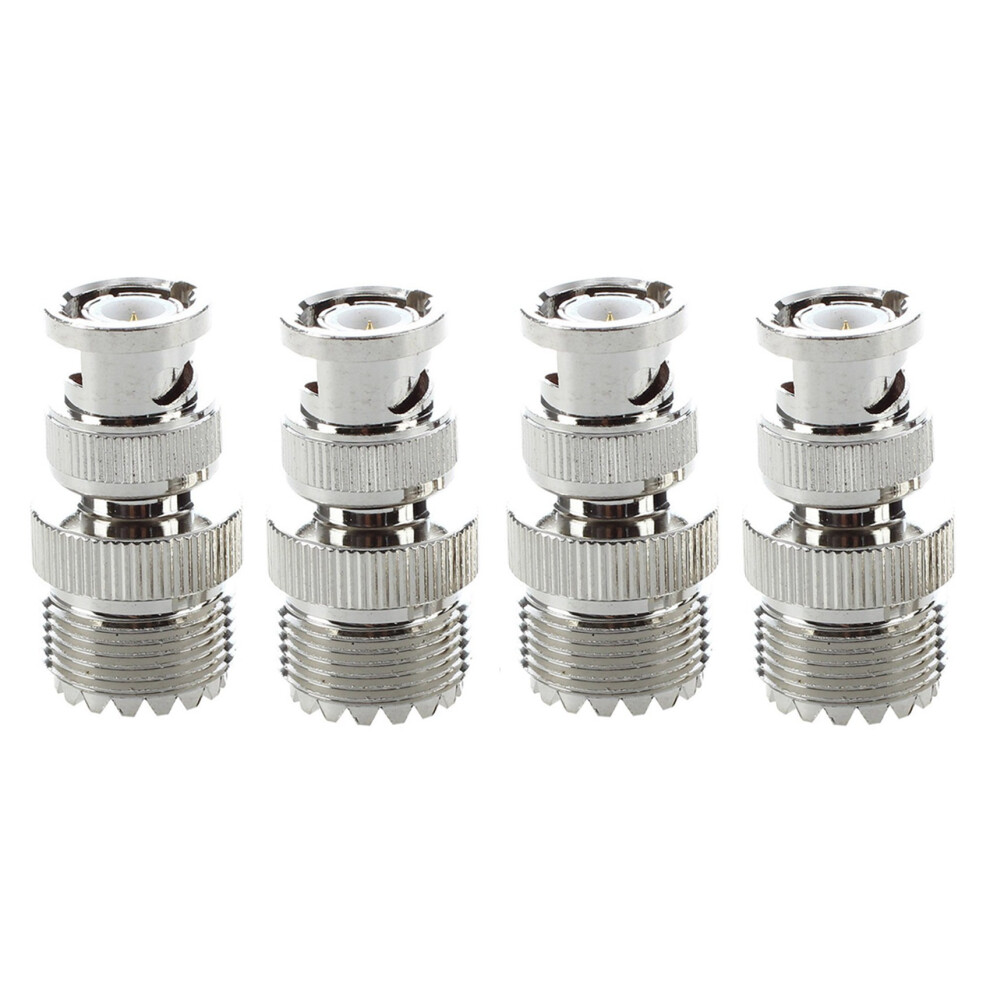 4 Pcs Bnc Male Plug To Uhf So239 Female Rf Coaxial Rf Connector 6132623565858