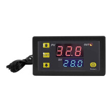 Termostat digital cu afișaj LED pentru încălzire și răcire, controler cu gamă largă de temperatură, carcasă din material ABS care asigură