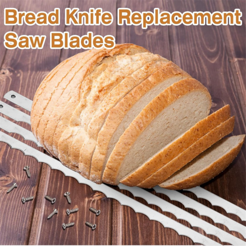 4 Pcs Bread Bow Knife Blades Stainless Steel Replacement Blade 2