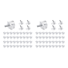 100 pasadores de 3 mm para estantes, clavijas de soporte transparentes para muebles de cocina