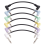 6 Packs 18cm Guitar Effect Pedal Round Patch Cables Multicolor 1