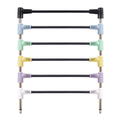 6 Packs 18cm Guitar Effect Pedal Round Patch Cables Multicolor 2