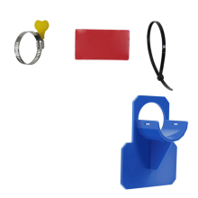 Schwimmbadrohrhalterung, mit blauen Seilen