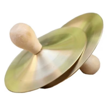 Strumento Orff 12 cm con manico Piatti in rame 12 cm