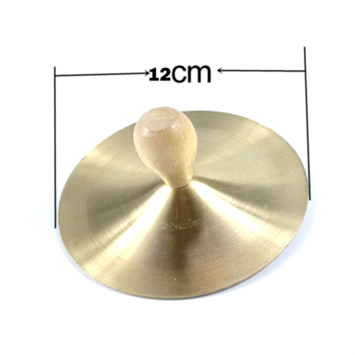 Strumento Orff 12 cm con manico Piatti in rame 12 cm 2