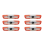 6Pcs Long Tennis Racket Shockproof -Orange 1