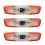 6Pcs Long Tennis Racket Shockproof -Orange 2