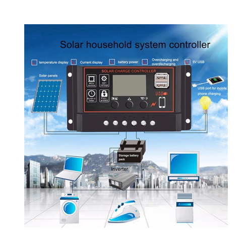 Controlador de carga solar de 100 A Controlador de panel solar 1