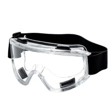 Adjustable, fog, transparent safety goggles for industrial use and outdoor cycling.