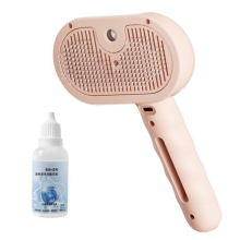 Steam Cat Brush Pet Grooming Comb Removing Loose Hair Pink