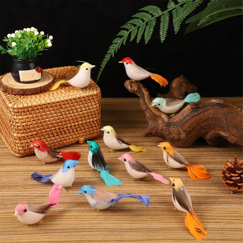 Mini-Simulationsvogel, künstliche Farbe, DIY-Bastelarbeiten B 2