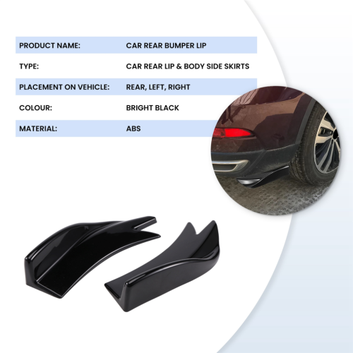 Alerón de parachoques trasero de coche de 27 cm, protector de aletas universal 1