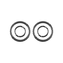 Carbon Fiber Car Side Door Speaker Ring Cover Trim Sticker