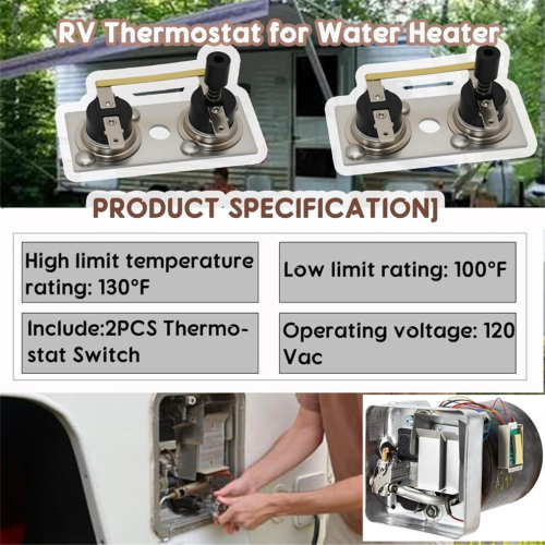 2 interruttori termostatici per scaldabagno camper 120V 2