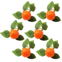 Orangefarbener Serviettenring, böhmische Serviettenschnallen in Mandarinenrot