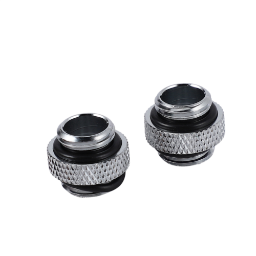 2 componenti per radiatore maschio con filettatura esterna G1/4 Mini, colore argento 2