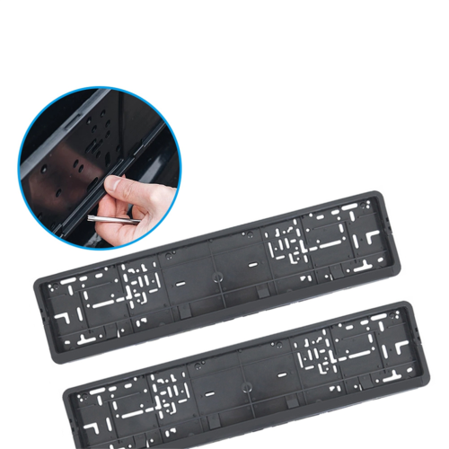 2pcs European License Plate Frame Auto Accessory Waterproof Holder 2