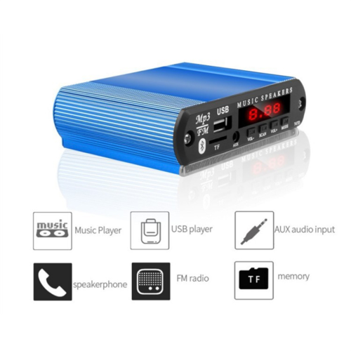 Bluetooth-MP3-Player-Decoderplatine mit FM-Radio, USB, TF-Kartensteckplatz, Blau 1