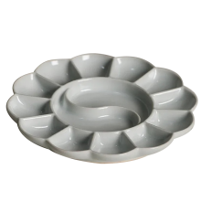 Celadon paletvormig aquarelverfbakje wit