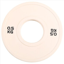 Gym Micro-Type halterschijven van rubber met een dichtheid van 0,5 kg.