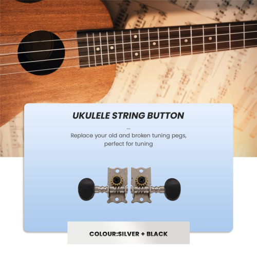Stämskruvar 2R 2L för 4-strängad ukulele, gitarr och bas, reparationstillbehör 2