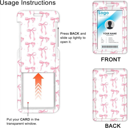 2Pack Badge Holder Retractable Clip with Lanyard with ID Holder 2