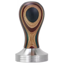 Pressino per caffè da 51 mm in acciaio inossidabile, colorato, in legno.