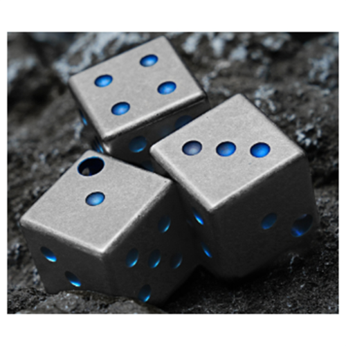 Titanium Alloy Dice Dice Solid Six-Sided Lucky Iced Cooling Dice 2